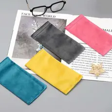 Bolsa De Leitura De Óculos De Sol Em  Suede Macio Unisex  Eyewear Storage Bags Acessórios Novo