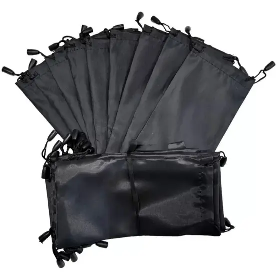 Kit 50/100 Saquinho Poliéster Case Estojo Proteção Capa Para Óculos Solar/Armação Relógio/Bijuteria/
