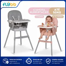 Flybb Cadeira de Alimentação Bebê Infantil Portátil Dobrável Segura e Confortável para Refeições em