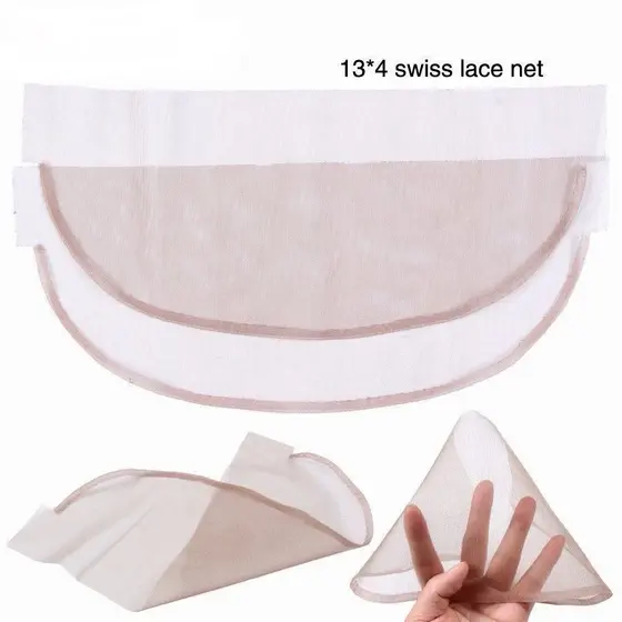 Lote Rendas Net Basement Cabelo Para Fazer Perucas Fechamento Top 13x4 Polegada