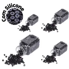 Microlink Revestido Com Silicone Para Mega Hair 4mm