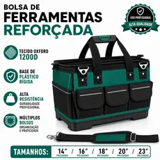 Bolsa mala para Ferramentas Reforçada lona  Base Borracha marcenaria e Pedreiro Eletricista acessórios Caixa