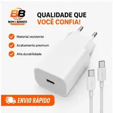 Kit Fonte C + Cabo Tipo C – Praticidade e Eficiência para o Seu Dia a Dia - Carregamento Turbo