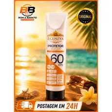 Protetor Solar FPS 60 Ecenzya Gold 120ml Toque Seco UVA UVB Original