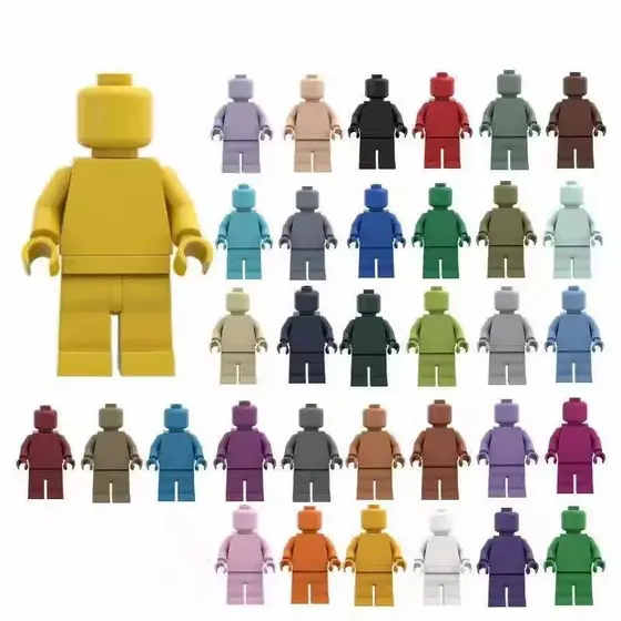 Minifigura MOC doméstica pequenas partículas DIY montagem educacional bloco de construção brinquedos cor pura série corp