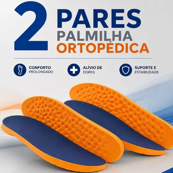 KIT 2 Pares Palmilha Em Gel Ortopédica Anatômica Para Fascite E Dores Nos Pés Para Botas e Cuturno