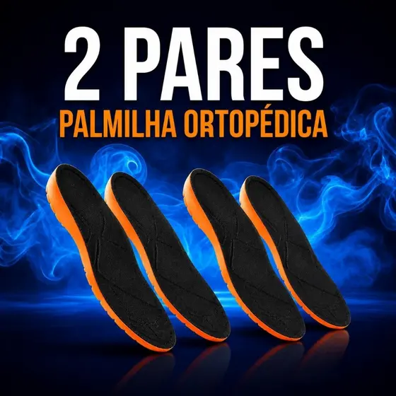 Kit 2 Pares Palmilha Ortopédica Em Gel Anatômica Anti Impacto Para Dores Nos Pés