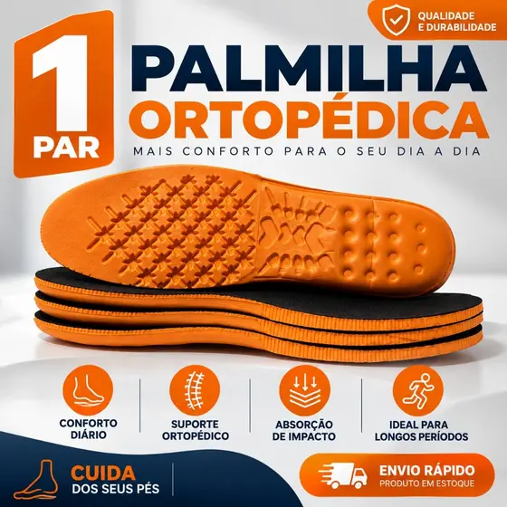 Palmilha Ortopédica Anatômica Em Gel Macia Confortável Para Botina Tênis Coturnos