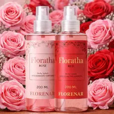 Kit 2 Body Splash Perfume Feminino Red + Rose Feminino 200ml cada Quantidade:Kit 2 Body Splash