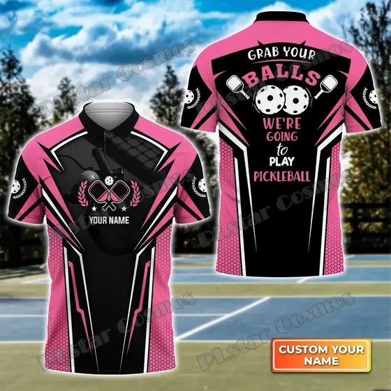 Pickleball Nome Personalizado 3D Impresso Premium Camisa Polo Masculina Verão Rua Casual Presente Para Jogador De WK66 0