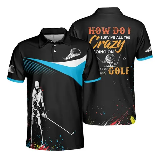 Camisa De Gola De Golfe Masculina Da Moda Verão 3D Impresso Manga Curta Camiseta Boliche Secagem Rápida , Personalizável