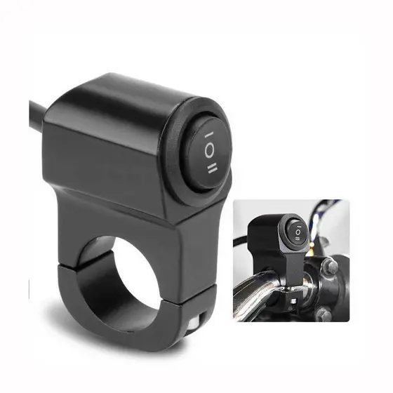 Interruptor Retrô De Farol De Motocicleta Com Holofote E Botão De Luz De Neblina Para Bicicletas Pit Sujeira De 22 Mm