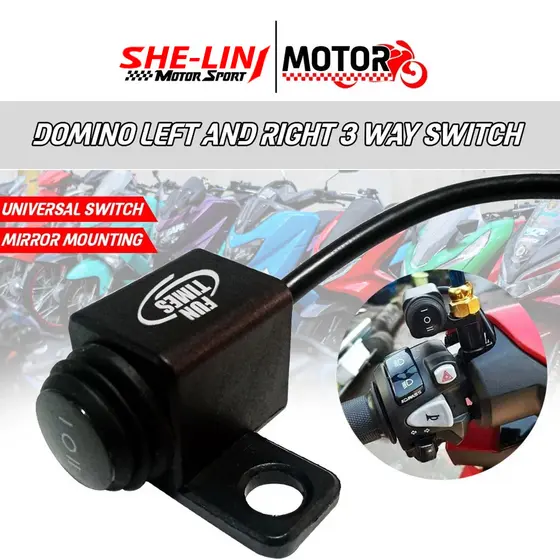 Novo Interruptor de Farol para Guidão de Motocicleta em Liga de Alumínio, Interruptor à Prova d'Água com Três Posições,