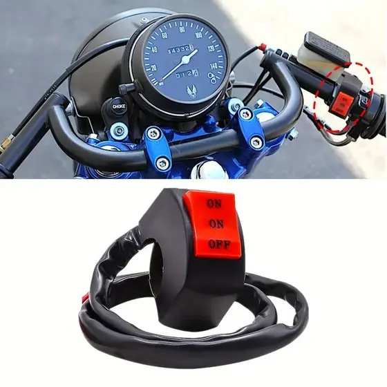 Interruptor De Holofote LED Para Motocicleta Controle De Luz De Condução De Guiador De 3 Linhas