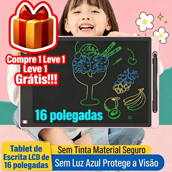(caneta grátis) Lousa Mágica Tela Lcd 8.5 /10.5 /16 Polegadas Infantil De Escrever E Desenhar Tablet