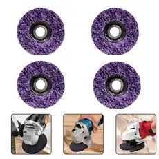 Kit 4 Discos Flap Strip Roxo 115mm Removedor De Tintas Verniz Ferrugem Com Furo 22mm