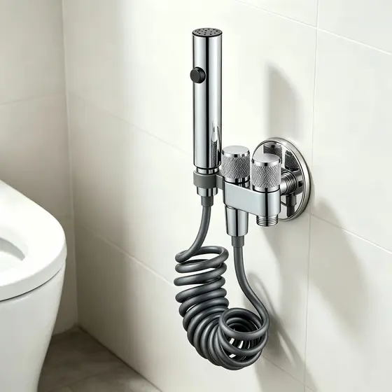 Kit Ducha Higiênica Cromada 2 Saídas | Válvula em Aço Inox | Alta Pressão para Banheiro