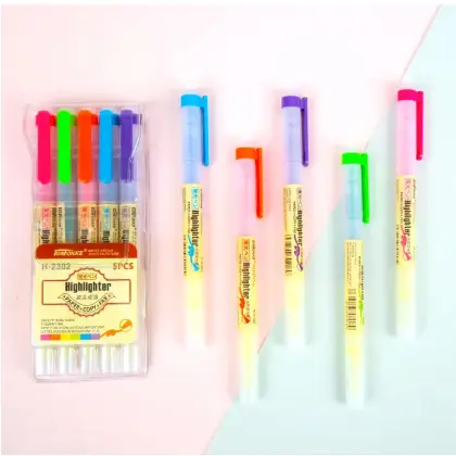 Caneta Marca-Texto HIGHLIGHTER 5 cores