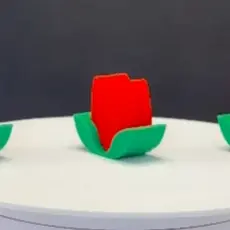 Suporte de Mesa para Fotos - Tema Floral