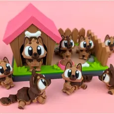 DIORAMA CENÁRIO PARA BRINCADEIRA OU PRESENTE - CACHORRINHOS CHAVEIROS CASINHA PET