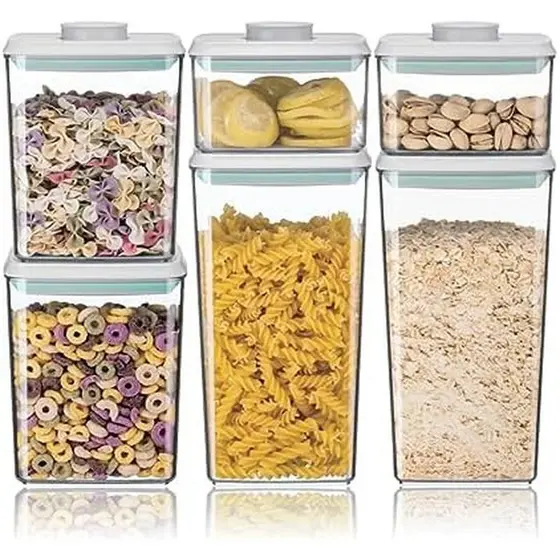Conjuntos Herméticos De Recipientes De Armazenamento De Alimentos Ankou Com Tampas 6 Unidades Pop Para Organização De De