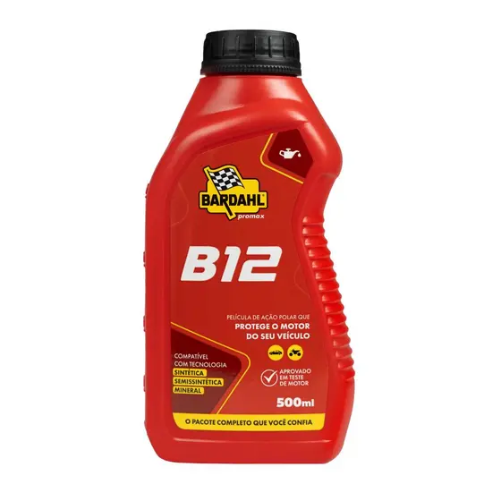 Aditivo Óleo Motor Bardahl B12 500ml Cárter Gasolina Etanol