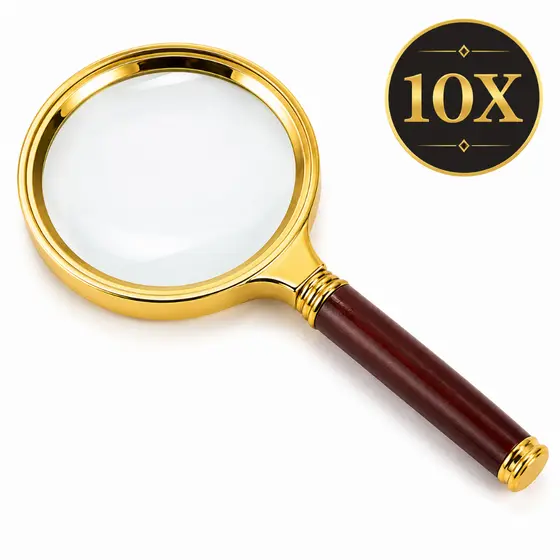 Lupa De Luxo Com Lente De Aumento Zoom 10x 5226 5227