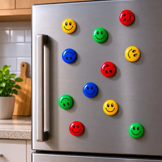 Kit de ímãs Magnéticos Emoji Coloridos Decorativos para Geladeira Quadro  4166