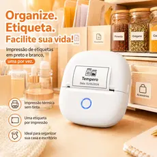 Impressora Térmica Portátil de Imagens – Imprime Logos, Textos e Stickers, Bluetooth, iOS e Android, Prática e Versátil