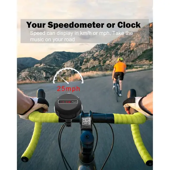 Alto-Falante Bluetooth Portátil Inwa , Falantes De Bicicleta Com Display De Velocidade Sem Fio 480 Minutos Super Longo D