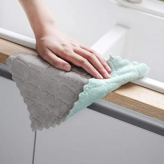kimteny Pacote Com 12 Toalhas De Prato De Pano De Cozinha , Panos Premium Veludo Coral Super Absorventes , Óleo Antiader