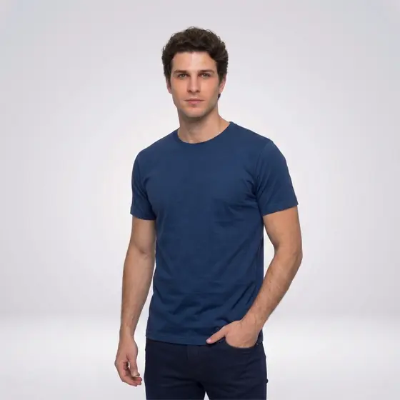 Camiseta Peruana Modal Masculina Premium Gola Careca Toque Macio Confortável Casual