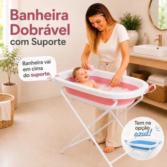 Banheira retrátil com suporte Banheira dobravel grande 30L Resistente compacta e leve