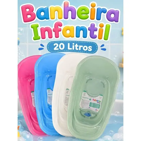 Banheira de bebe Adoleta Baby 20 Litros Anatomica
