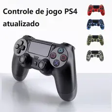 Controle USB Sem Fio  Estilo DualShock 4 para PS4, PC e Notebook | Gamepad Ergonômico com Vibração