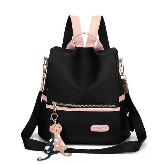 Mochila unissex de grande capacidade em tecido Oxford, antifurto, versátil, pode ser usada como bolsa de ombro