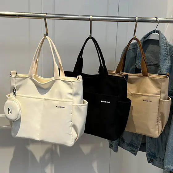 Bolsa Tiracolo Escolar Impermeável em Tecido Oxford – Grande Capacidade para Universidade, Trabalho e Uso Diário
