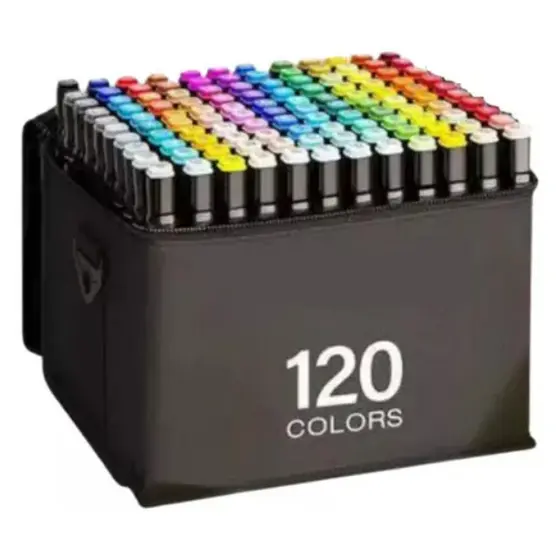 Kit de 120 Canetas Marcadores Artísticos | Cores Vibrantes para Escrita e Correção