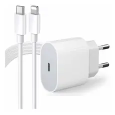 Kit Carregador De iPhone Fonte com Cabo Carregamento Rápido 1M 20w Entrega rápida