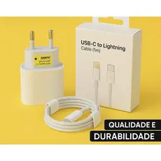 Kit 2 Carregadores Turbo Tipo C Compatível P/ iPhone 11 12 13 14 Duplo Atacado Promoção Leve 2 Fontes E 2 Cabos