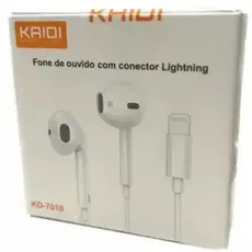 Fone iPhone Lightning Kaidi KD-7010 Original - Não Precisa Ligar Bluetooth