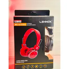 Fone De Ouvido Bluetooth Sem Fio Headphone Lehmox LEB05 Recarregável Grave  Cartão SD  Para Academia  Pronta Entrega