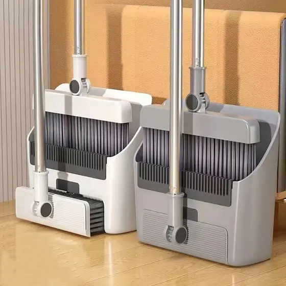 Vara Multi-função Mop três-em-um doméstico dobrável vassoura pá conjunto de escova de chão plástico de limpeza 910g