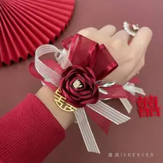 Nova dama de honra pulso flor nupcial mão flor irmã grupo-nível pulseira flor casamento Corsage Super fada simulação flo