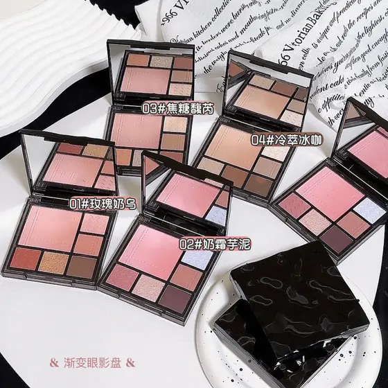2026 Novo estilo paleta de sombras gradientes de venda quente sombra de alta qualidade Blush de contorno de alto brilho