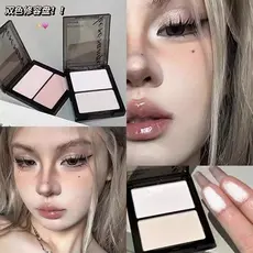 Contorno de alto brilho iluminando rosto placa multiuso integrada de duas cores Blush fosco rosto olho médio cabeça deit