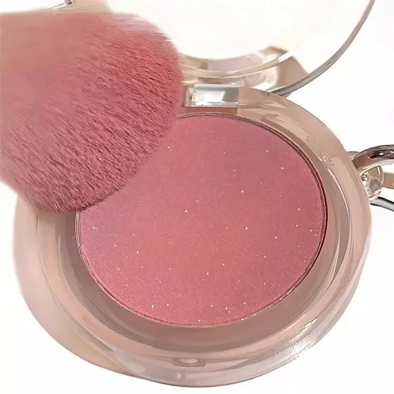 Baixo saturado ébano rosa ~ gradiente Blush fosco fino piscando destaque festa de estudante estilo desejo puro contorno