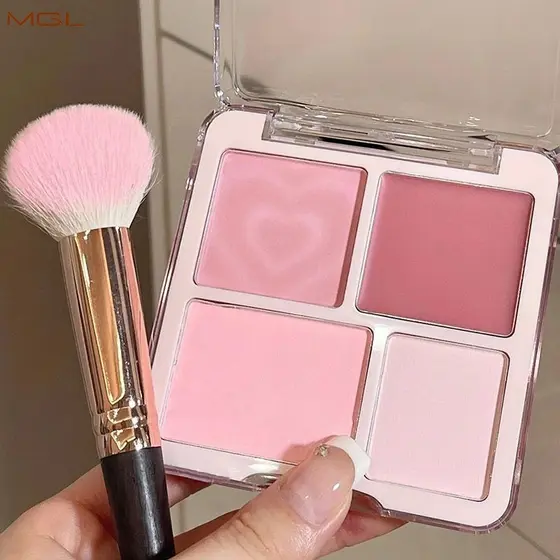 Estilo coreano atmosfera sentir pitada ~ quatro cores Blush alto disco fosco psiquiatra expansão cor iluminando placa de