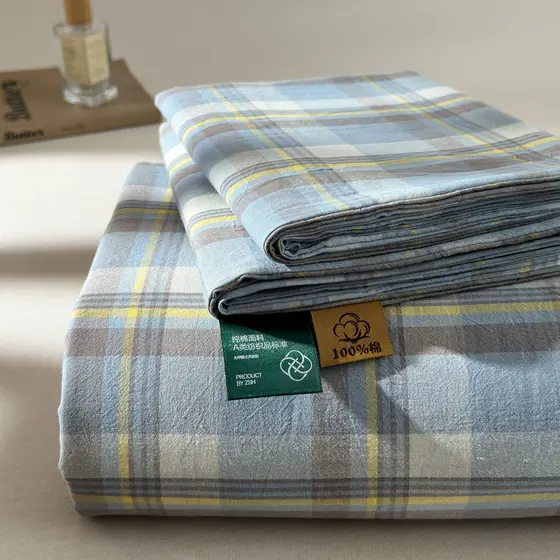 Lençol de algodão lavado todo em algodão, peça única, classe A, mãe, bebê, 100 lençol de algodão puro, fronha, conjunto