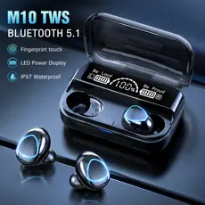 M10 Bluetooth Earphone Super Bass HiFi Stereo Wireless TWS Sport Headsets Noise Reduction